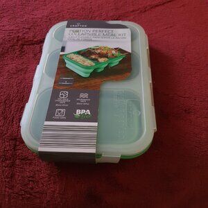 CROFTON PORTION PERFECT COLLAPSIBLE MEAL KIT Green 3 SECTIONS - NEW